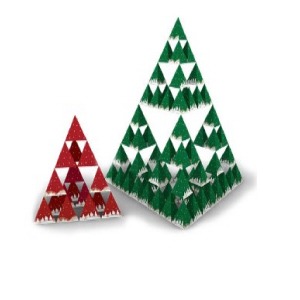 수학6 크리스마스 에디션 시어핀스키 삼각형전개도 (80매) 시에르핀스키전개도 시어핀스키 만들기 학교용