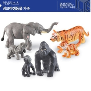점보야생동물 가족 [LER0839] 야생동물모형 가족세트